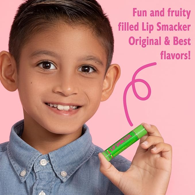 Lip Smacker Original & Best Party Pack - 10 Moisturizing Lip Balms, Classic Flavors, Hydrating & Protecting - Cruelty-Free- Oatmeal Cookie-VivaGrace Women