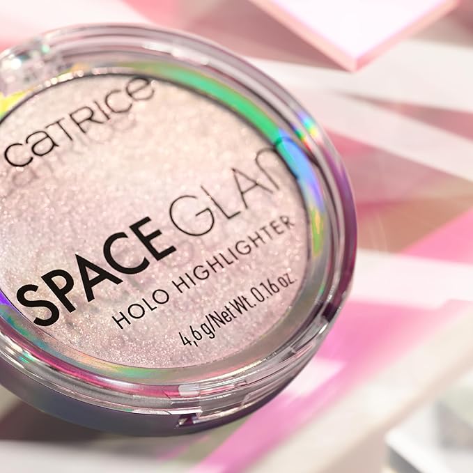 Catrice | Space Glam Holo Highlighter | Iridescent, Multichrome, Highly Pigmented | Pink, Gold & Green Shimmer Effect | Vegan & Cruelty Free-VivaGrace Women