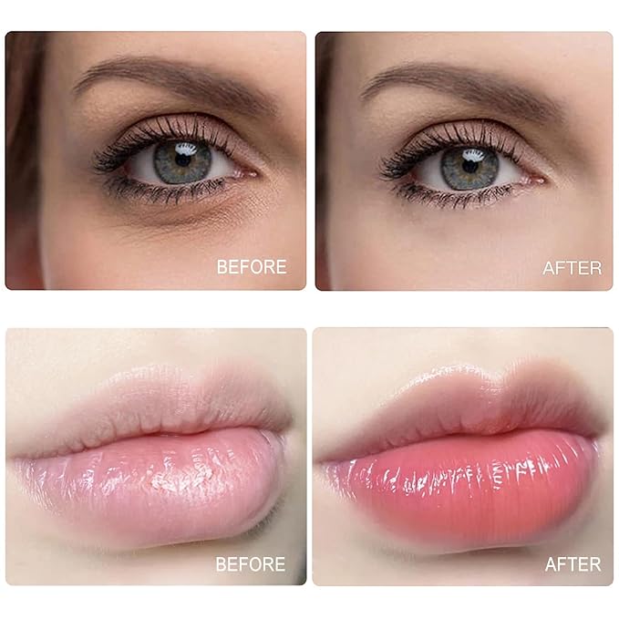 30 Pairs Cherry Lip Masks & 24K Gold Under Eye Patches, Gel Crystal Collagen Lip & Eye Patches for Puffy Eyes, Effectively Moisturizing Nourishes Lip & Eye Skin for Reducing Fine Lines & Dark Circle-VivaGrace Women