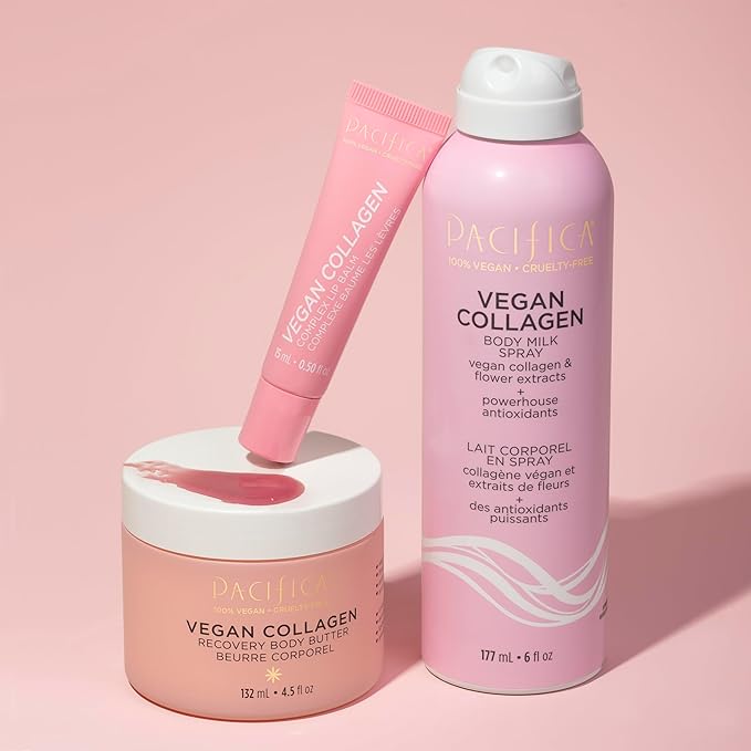 Pacifica Beauty | Vegan Collagen Body Butter | Hydrating, Nourishing, Moisturizer | Long-Lasting Hydration | Cream Lotion for Dry Skin | Light Floral Scent | Paraben Free | Vegan + Cruelty Free-VivaGrace Women