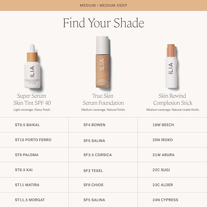 ILIA - Skin Rewind Complexion Stick - Foundation + Concealer + Skincare | Non-Toxic, Vegan, Cruelty-Free, Clean Makeup (19W - Beech, 0.35 oz | 10 g)-VivaGrace Women
