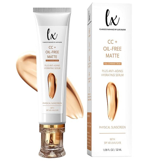 Lx Blend CC+ Cream Oil Free Matte-Light Anti Aging Foundation SPF40(Light)-VivaGrace Women