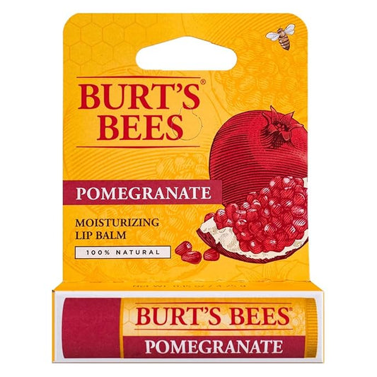 Burt's Bees Lip Balm, Pomegranate Oil, 0.15 Ounce (Pack of 12)-VivaGrace Women