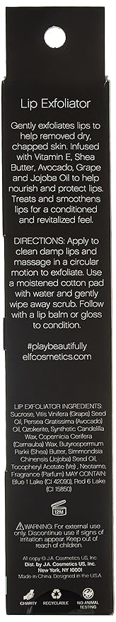 e.l.f. Lip Exfoliator Conditioning Formula, Mint Maniac, 0.11 Ounce (Pack of 1)-VivaGrace Women