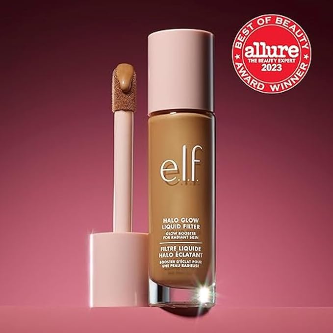 e.l.f. Halo Glow Liquid Filter, Complexion Booster For A Glowing, Soft-Focus Look, Infused With Hyaluronic Acid, Vegan & Cruelty-Free, 5 Medium/Tan-VivaGrace Women