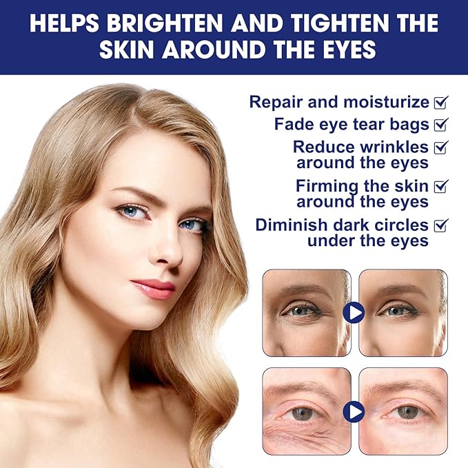 Anti Wrinkle Essence, Glozie Eye Serum, Glozie Instant Eye Lift Eye Cream, Anti Wrinkle Serum, Eye Cream For Wrinkles, Instant Anti-Aging Firm Eye Temporary Eye Tightener, Permanent Anti-Aging Cream-VivaGrace Women