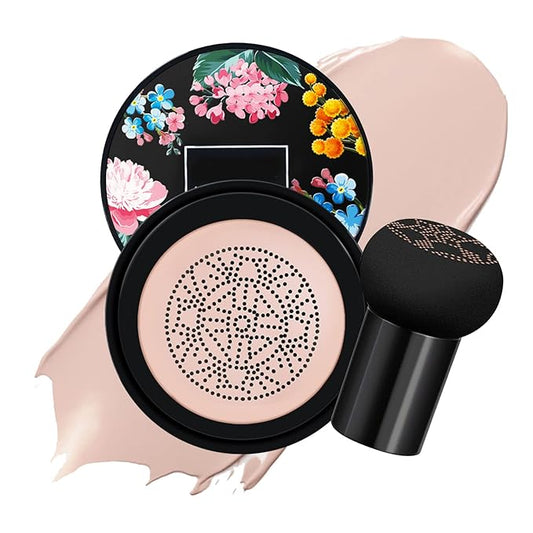 Ownest Mushroom Head Air Cushion BB Cream, Concealer Lasting Nude Makeup Moisturizing Pigment CC Liquid Foundation, Even Skin Tone Makeup Base Primer-Natural-VivaGrace Women