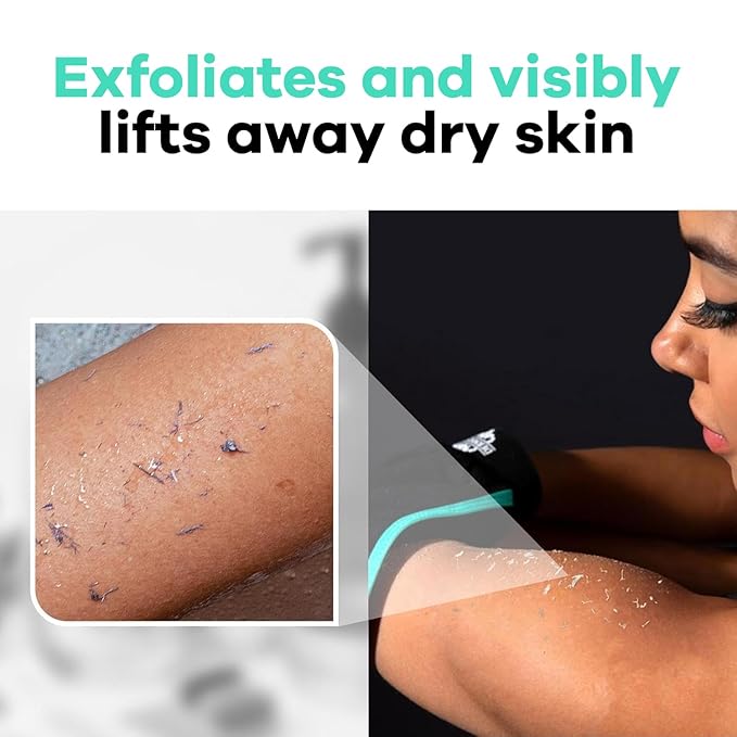 Dermasuri Deep Exfoliating Glove - Polishing Mitt Body Scrubber - Korean Skin Cleaner Exfoliator & Dead Skin Buffing Treatment - Keratosis Pilaris Scrub Remover- Shower Skincare (1 Pack)-VivaGrace Women