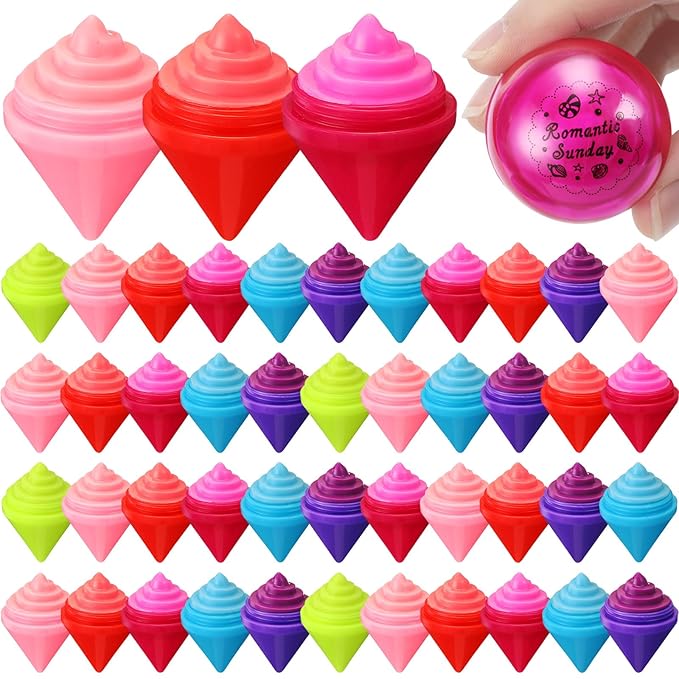 48 Pcs Ice Cream Party Decorations Lip Balm New School Classroom Gift for Preschool Toddler Back to School Exchange Party Favors Fruit Taste Lip Care Gift Birthday Gift Moisturizing Lip Balms-VivaGrace Women