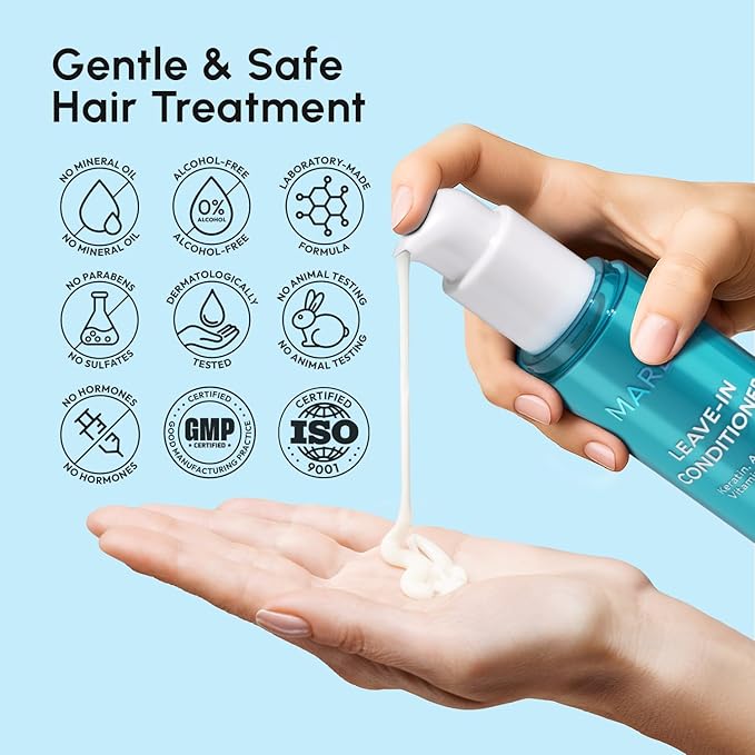 MAREE Leave In Hair Mask Keratin Treatment Conditioner - Leave In Conditioner for Curly Hair, Dry Damaged and Wavy - Extremely Deep Conditioning Mask - Hair Moisturizer - Tratamiento Para el Cabello-VivaGrace Women