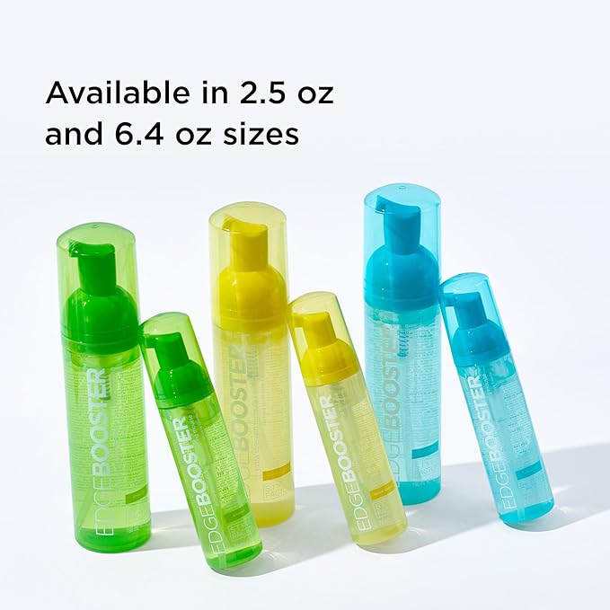 Style Factor EDGE BOOSTER Extra Strength Setting Mousse – Frizz Control, Extra Volume, and Conditioning – 6.4oz Pink Beryl Mousse for Curly Hair