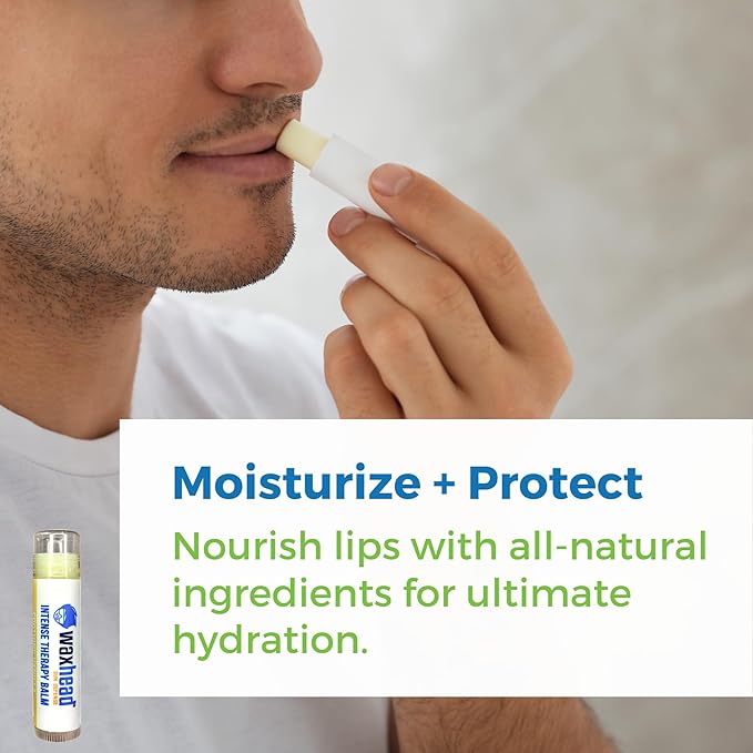 Waxhead Organic Lip Balm Vanilla - Sunburn Relief, Lip Moisturizer for Very Dry Lips, Lip Therapy, Lip Repair for Dry Cracked Lips, Healing Lip Balm for Severely Chapped Lips (4 pack)-VivaGrace Women