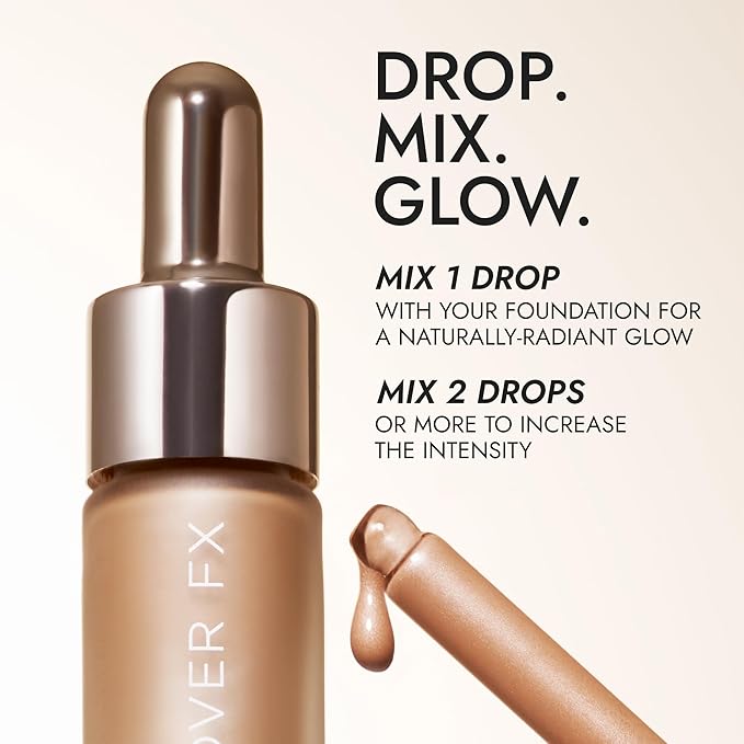 COVER FX Custom Bronzer Drops - Gilded Glow: Rich Bronze - 1 Fl Oz - Radiant Glow Liquid Bronzer - Customizable Color-VivaGrace Women