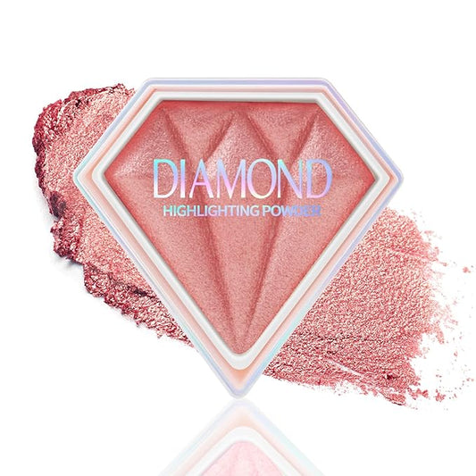 Boobeen Highlighter Makeup Palette, Baked Highlighter Bronzer Powder Palette, Shimmer Illuminator Contour Highlighter Powder for Face, Pearl Shine Shades Waterproof Long Lasting-VivaGrace Women