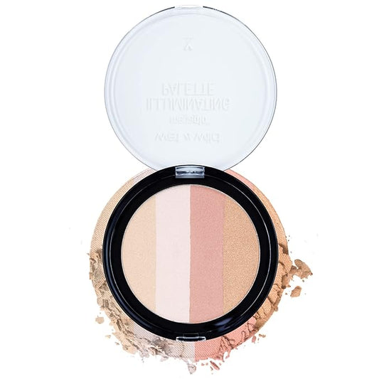 wet n wild Megaglo Illuminating Blush Palette, Catwalk Pink | Blush & Highlighter Makeup-VivaGrace Women