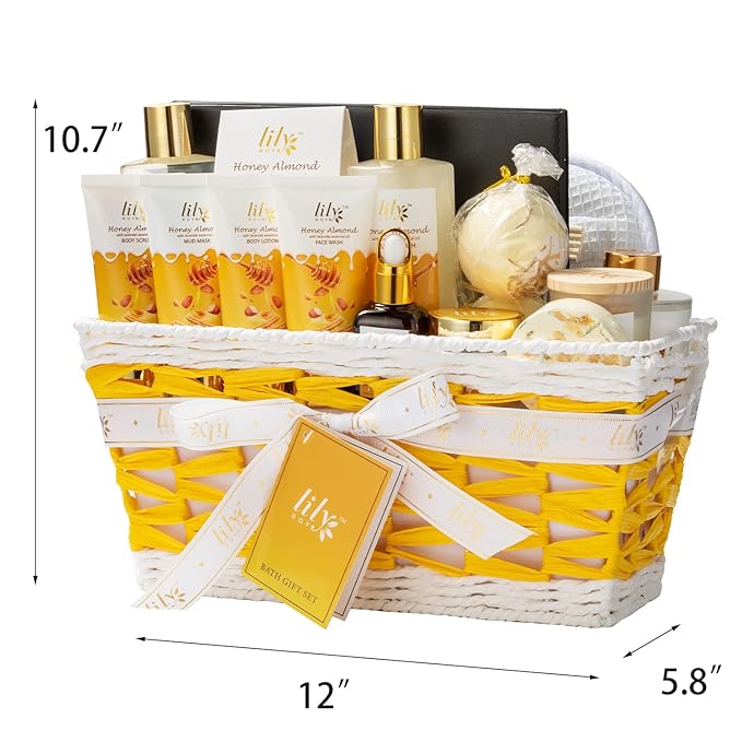 Fathers Day Gifts for Men Dad - 18-Piece Luxury Bath & Body Gift Basket Set for Women, Spa Gift Basket Self Care Gifts for Her & Him | Mothers Day, Christmas, Birthday Gifts, All Occasion Present-VivaGrace Women