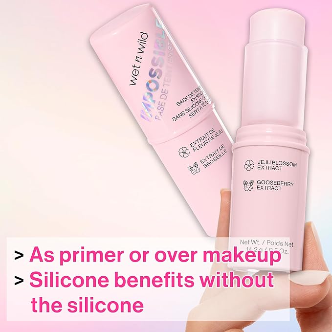 wet n wild Impossible Primer Stick, Enriched with Gooseberry & Jeju Blossom for a Brightening Durable Makeup Base, Vegan & Cruelty-Free-VivaGrace Women