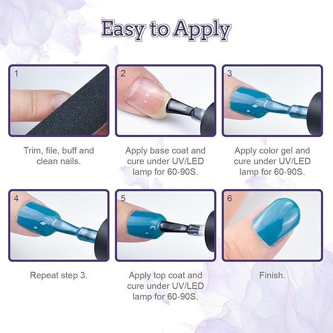 JODSONE 20 Colors Gel Nail Polish Kit with U V Light Base Top Matte Coat High Shine Vibrant Nail Gel Equipped with Manicure Tools-VivaGrace Women