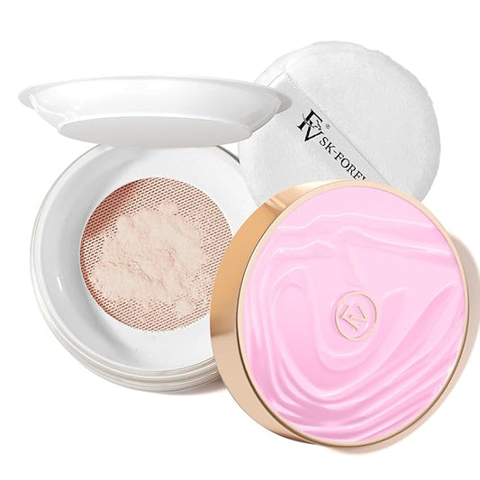 FV Translucent Loose Face Powder, Long Lasting & Lightweight Setting Powder with Matte Finish, Fine Powder for Natural Look, Minimizing Pores and Fine Lines Baking Powder 0.35oz (10g)-VivaGrace Women