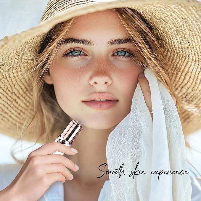 Hair Remover for Face Woman, Electric Face Shaver for Women Chin, Lip, Peach Fuzz with 2 Pc Replacement Heads, USB Rechargable-VivaGrace Women