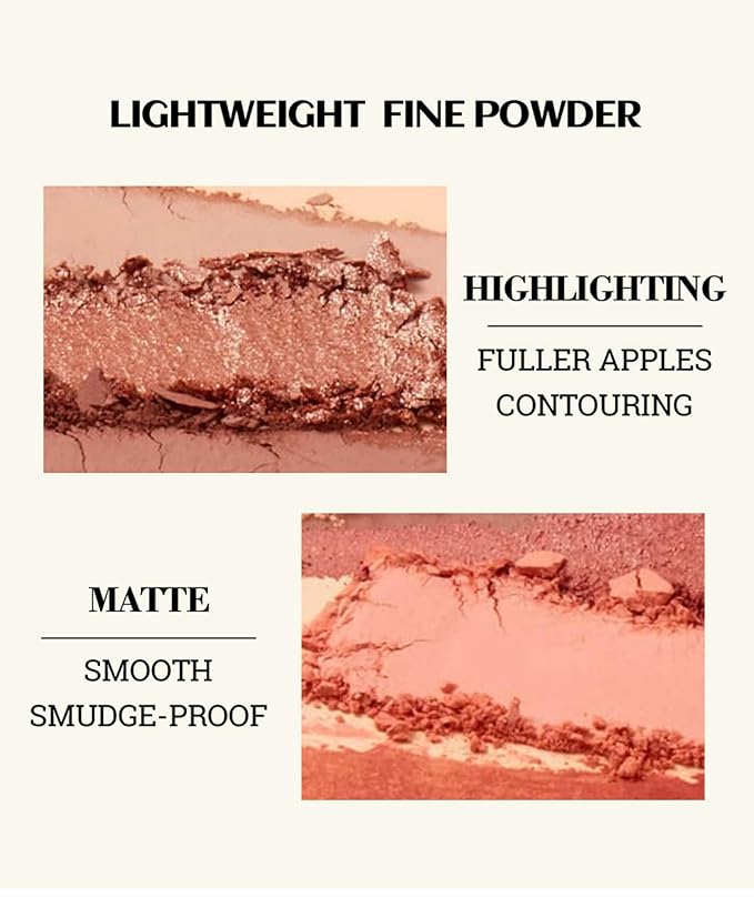 MAEPEOR Matte Face Blush 8 Colors Lightweight Natural Look Face Blush Long-Lasting and Highly Pigmented Powder Blush for Cheeks (Color 03)-VivaGrace Women