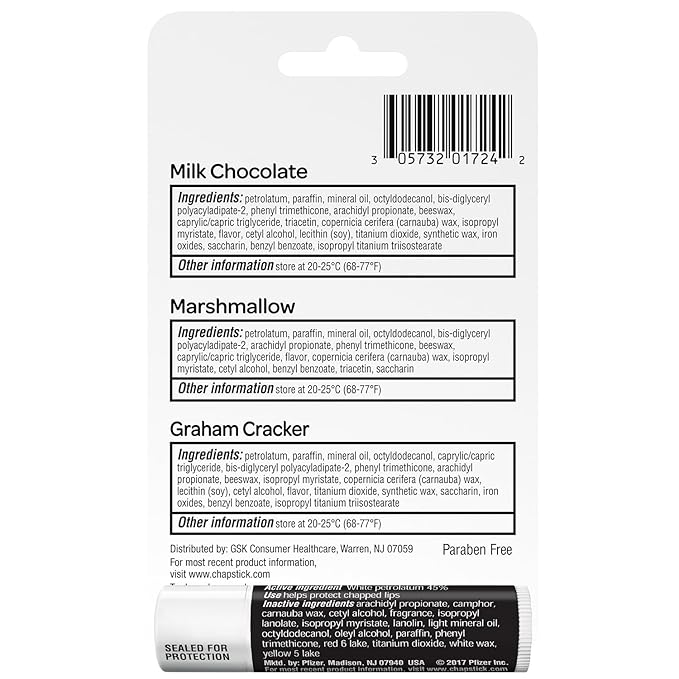ChapStick Lip Care Bundle – S’Mores Collection + Classic Original Lip Balm, 0.15 Oz Ea (5 Piece Set)-VivaGrace Women