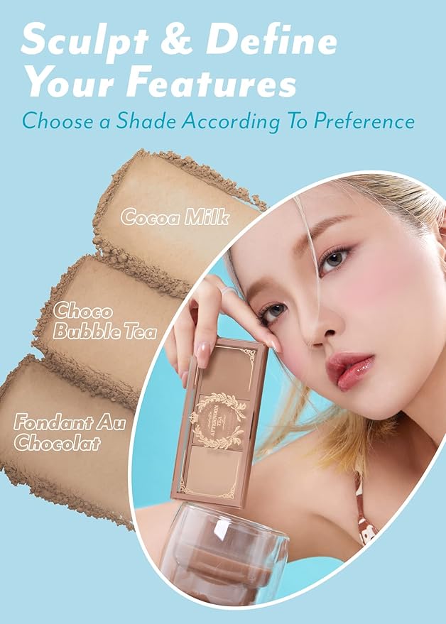 I'm Meme Palette - Afternoon Tea Contour | Frozen Choco, Bronzer Palette for Face & Cheeks, Matte Powder Bronzer, Natural Makeup, Buildable Coverage, Light to Medium, For Cool Tone Skin, 0.4oz-VivaGrace Women
