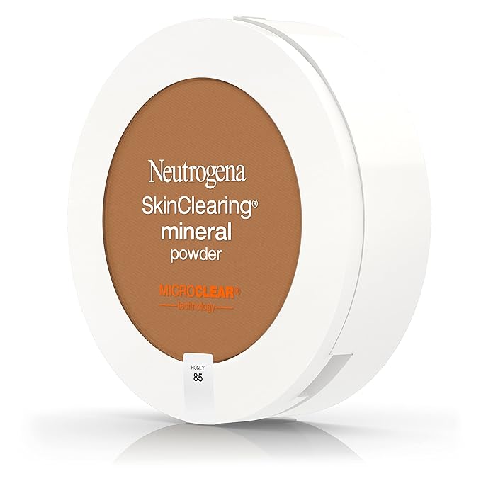 Neutrogena SkinClearing Mineral Acne-Concealing Pressed Powder Compact, Shine-Free & Oil-Absorbing Makeup with Salicylic Acid to Cover, Treat & Prevent Acne Breakouts, Honey 85,.38 oz-VivaGrace Women