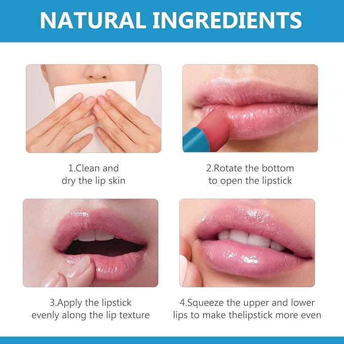 Thrives Lip Tint Hydrating,Strength Hydrating Lip Tint,Strong Moisturizing Effect Tinted Lip Balm Hydrating, Natural Ingredients Sheer Moisture Lip Tint (2PCS)-VivaGrace Women