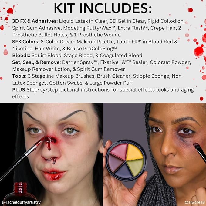 Mehron Makeup Special FX All-Pro Makeup Kit | Complete Professional Stage Makeup Kit | Special Effects Makeup Kit for Theatre, Halloween, & Cosplay-VivaGrace Women