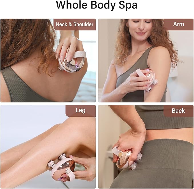 arboleaf Scalp Massager Kneading Head Massager Scalp Stress Relax Portable Rechargeable Hair Massager Shower Massage Waterproof Cat Massager Scratcher,Gift for Mom Dad-VivaGrace Women