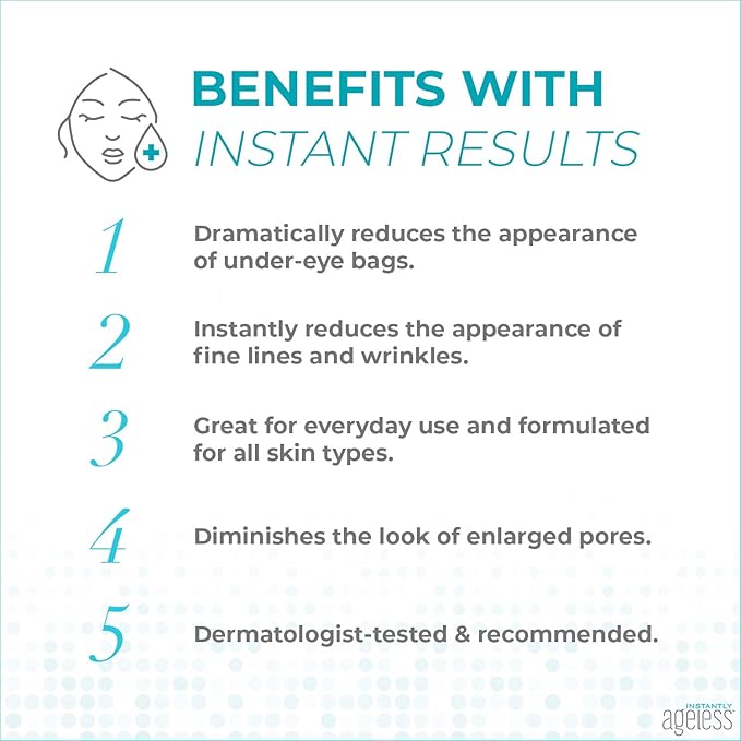 Instantly Ageless Facelift - Instant Eye Bag Remover Puffiness - 10 Vials - Instant Under Eye Bags Remover - Wrinkle Tightener - Instant Wrinkle Remover for Face Instant Lift-VivaGrace Women