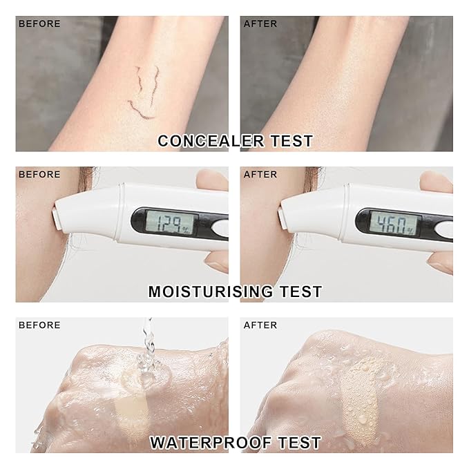 Mushroom Head Air Cushion CC Cream BB Cream Even Skin Tone Liquid Foundation, Concealer Lasting Makeup Base Primer (#06 Brown)-VivaGrace Women