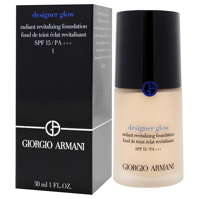 Designer Glow Radiant Revitalizing Foundation SPF 15 Plus - 1 by Giorgio Armani for Women - 1 oz Foundation-VivaGrace Women