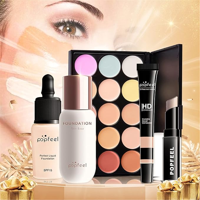 Multi-purpose Makeup Kit All-in-One Makeup Gift Set Colours Mix Eyeshadow Concealer Lip Gloss Pressed Powder and Powder Blusher Cosmetic Makeup Palette Set Kit #096-VivaGrace Women