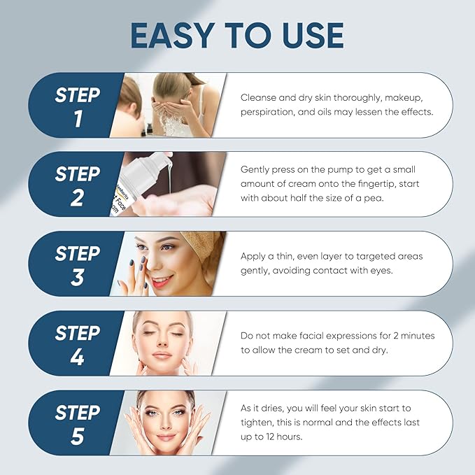 Instant Face Lift Serum, Temporary Skin Lifting & Tightening Serum, Effective Smooth Fine Lines, Wrinkles & Visibly Hide Loose Sagging Skin-VivaGrace Women