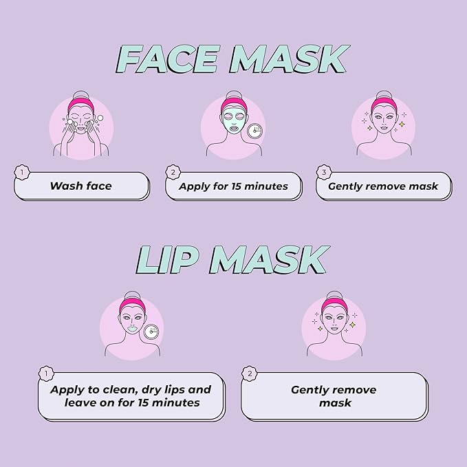 Lip Mask and Collagen Eye Pad Gift Set, Best of Lips & Eyes - 4 Piece Set, Plump & Repair Lip Masks, Brighten & Firm Vegan Collagen Eye Pads - Anti Aging Beauty Facial Masks - Free from Parabens-VivaGrace Women