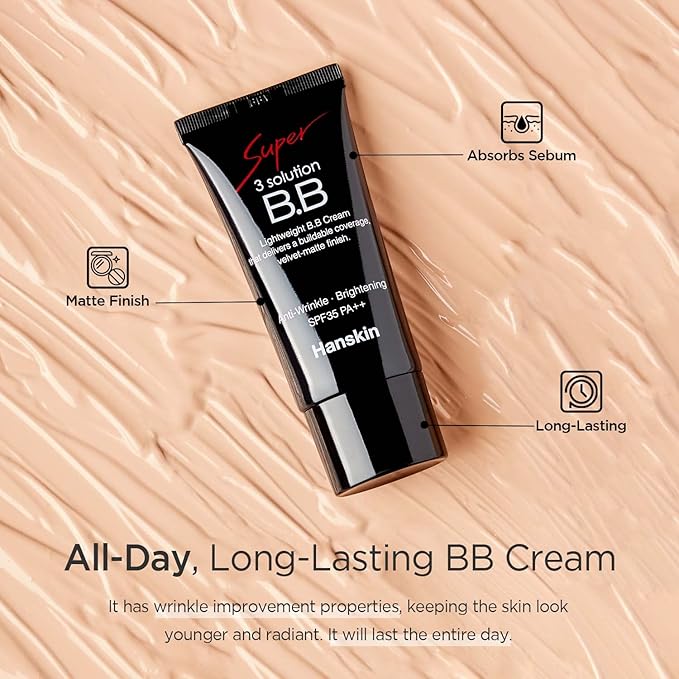 Hanskin Blendable BB Cream with spf 35pa++, Velvet Matte Finish, [30g / 1.05 Oz]-VivaGrace Women