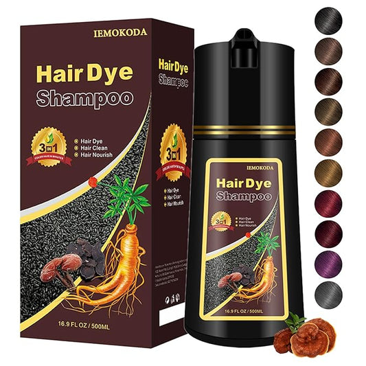 Hair Dye Shampoo, Gray Hair Coverage Dye Shampoo, Hair Color Shampoo for All Hair Types, Champu Para Canas, Suitable for Home and Salon (Blonde Brown)-VivaGrace Women