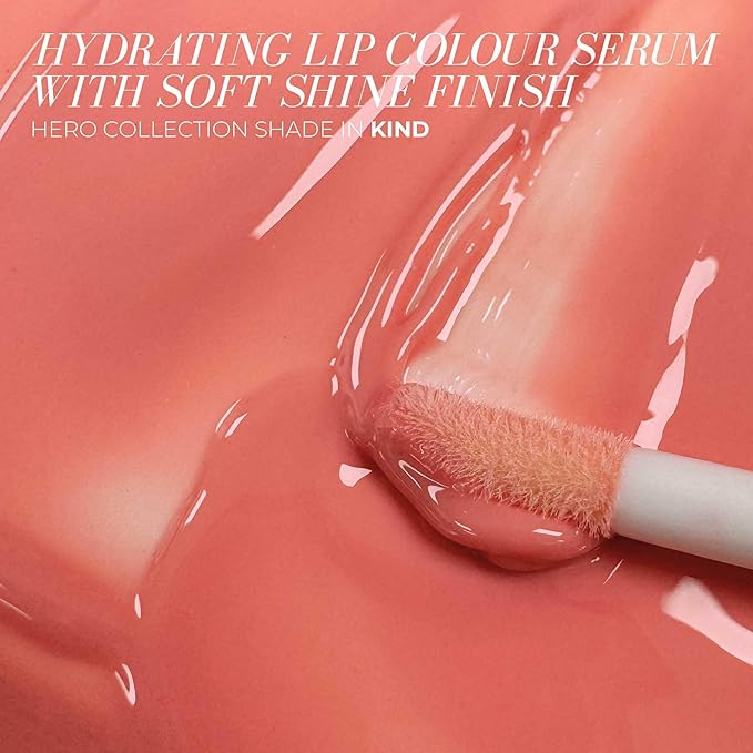 FITGLOW Beauty Lip Colour Serum | Hydrating Lip Gloss | Plumping Anti-Aging Lip Treatment | Natural Shine with Pomegranate Sterols & Collagen | Buildable Color for Dry Chapped Lips | Kind - 10g-VivaGrace Women