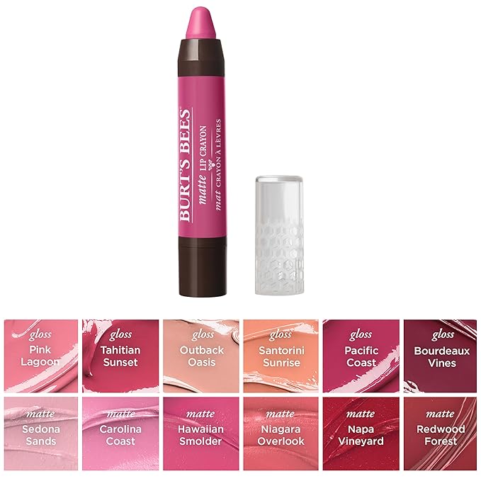 Burt’s Bees 100% Natural Origin Moisturizing Matte Lip Crayon, Hawaiian Smolder - 1 Crayon-VivaGrace Women