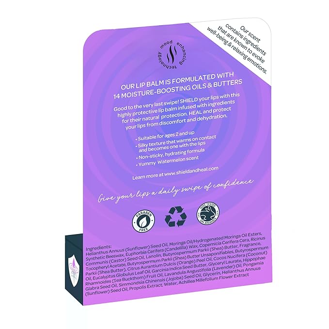 2 Pack - Botanical Lip Balm with Aromachology, Mood-Boosting Fragrance Technology, Soothes Chapped Lips & Relieves Dryness, Silky Smooth Texture Warms on Contact (2 Pack)-VivaGrace Women