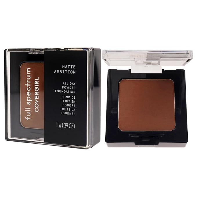 COVERGIRL Matte Ambition, All Day Powder Foundation, Deep Cool 3, 0.38 Ounce-VivaGrace Women