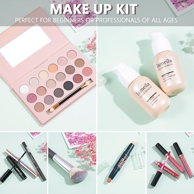 Makeup Kits Makeup Sets for Teens Women Teenagers Makeup Kit for Women Full Kit Make up Set Girls Gift Eyeshadow Foundation Makeup Kits for Teens Girls Ages-VivaGrace Women