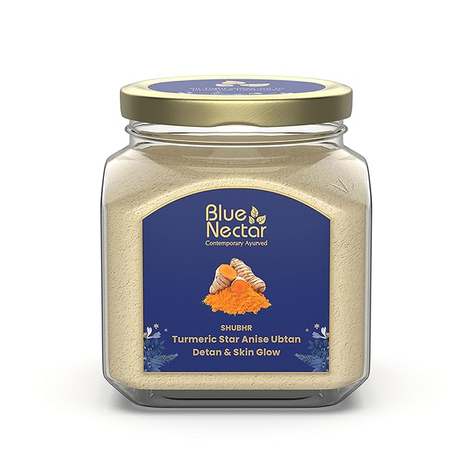 Blue Nectar Turmeric Ubtan Powder for Glowing Skin | Ayurvedic Ubtan Face Pack for Skin Brightening | Tan Removal Face Pack for Women & Men with Multani Mitti Powder | (3.5 Oz, 9 Herbs)-VivaGrace Women