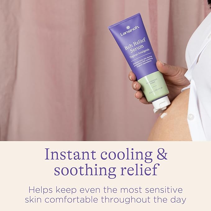 Lansinoh Anti-Itch Serum for Pregnant Moms, Skin Care & Itch Relief Lotion, Safe for First Trimester, Pregnancy Essentials, 4.4 Ounces-VivaGrace Women