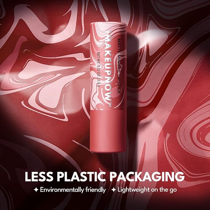 2PCS Marbled Matte Lip Stick Makeup - Velvety Finish | Naked-lip Feel, Full Coverage, D001+D002-VivaGrace Women
