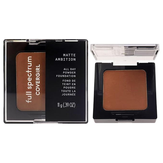 COVERGIRL Matte Ambition, All Day Powder Foundation, Deep Cool 2, 0.38 Ounce-VivaGrace Women