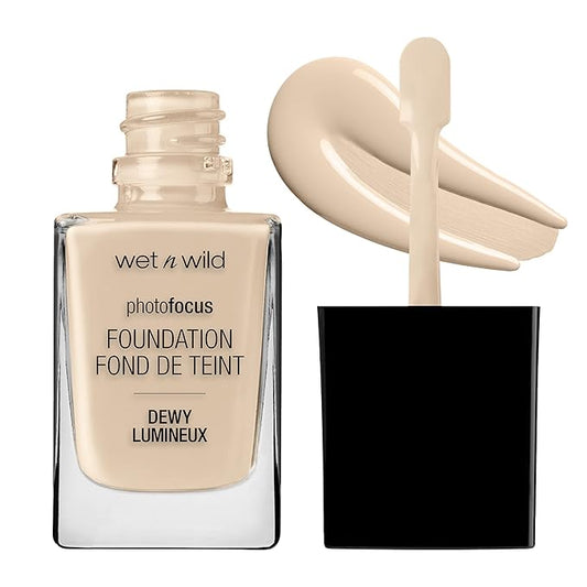 wet n wild Photo Focus Dewy Liquid Foundation Makeup, Soft Ivory-VivaGrace Women