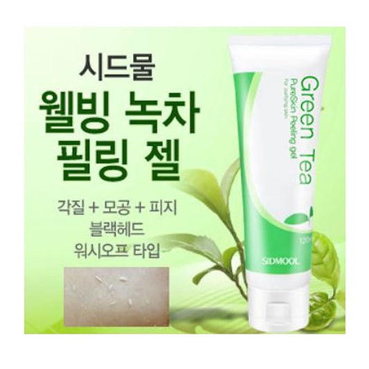 Green Tea PureSkin Peeling gel 120ml for Purifying skin/ Wash-off type/Mild Soft Type Peeling